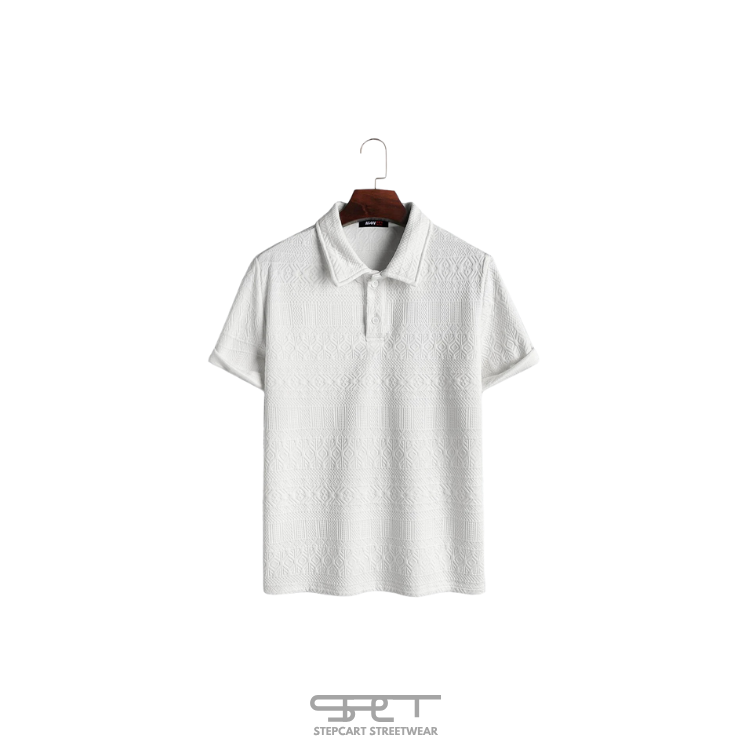 SPCT Polo Shirt mit gewebtem 3D-Muster