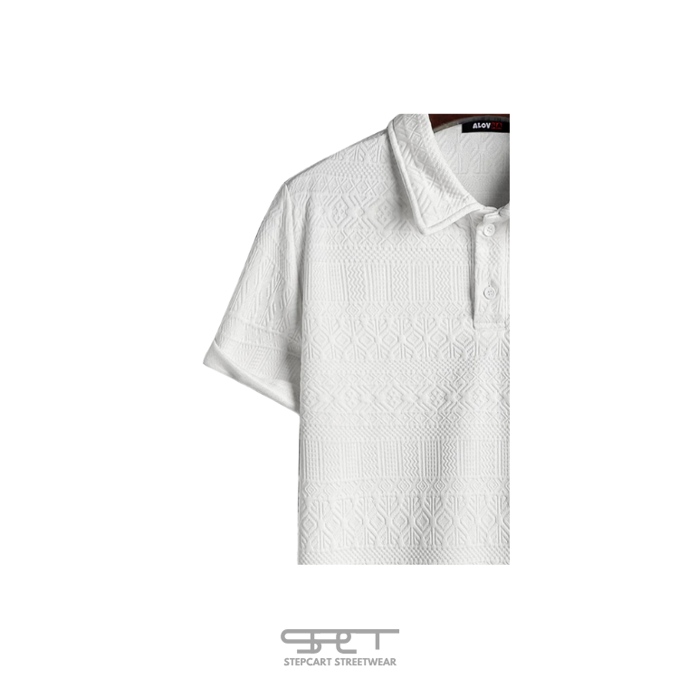 SPCT Polo Shirt mit gewebtem 3D-Muster