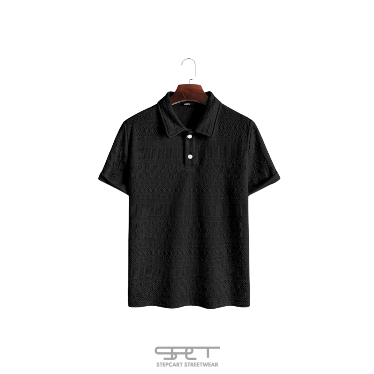SPCT Polo Shirt mit gewebtem 3D-Muster