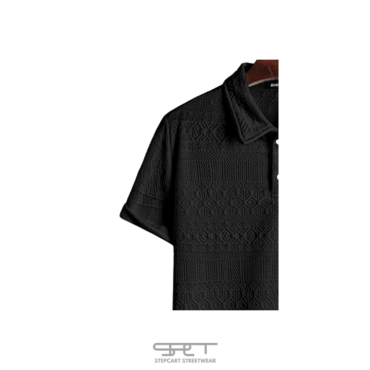 SPCT Polo Shirt mit gewebtem 3D-Muster