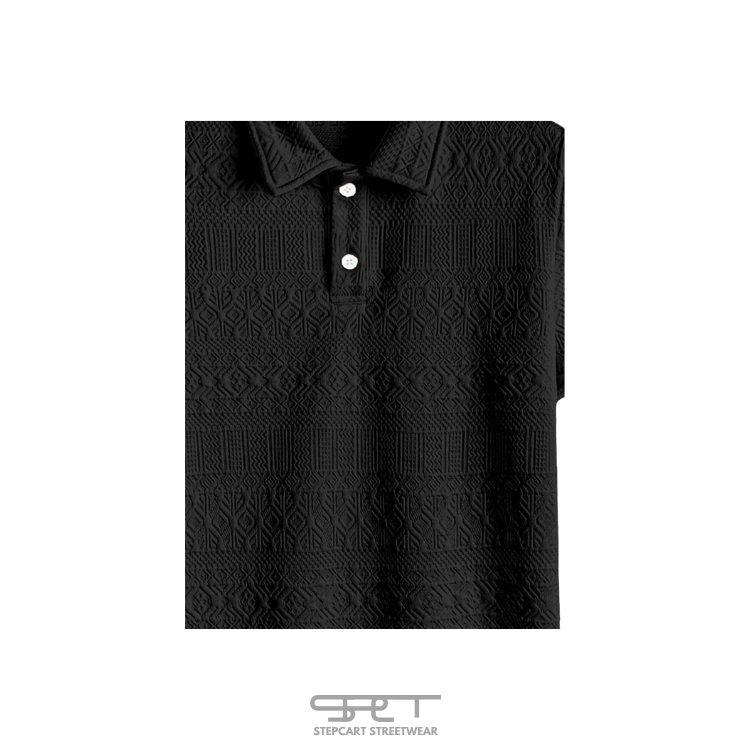 SPCT Polo Shirt mit gewebtem 3D-Muster