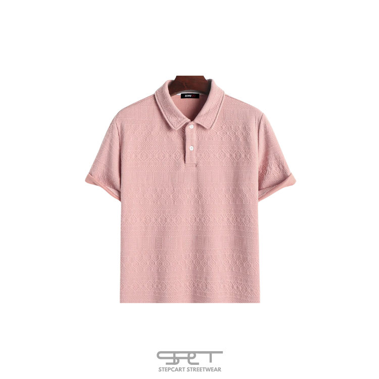 SPCT Polo Shirt mit gewebtem 3D-Muster