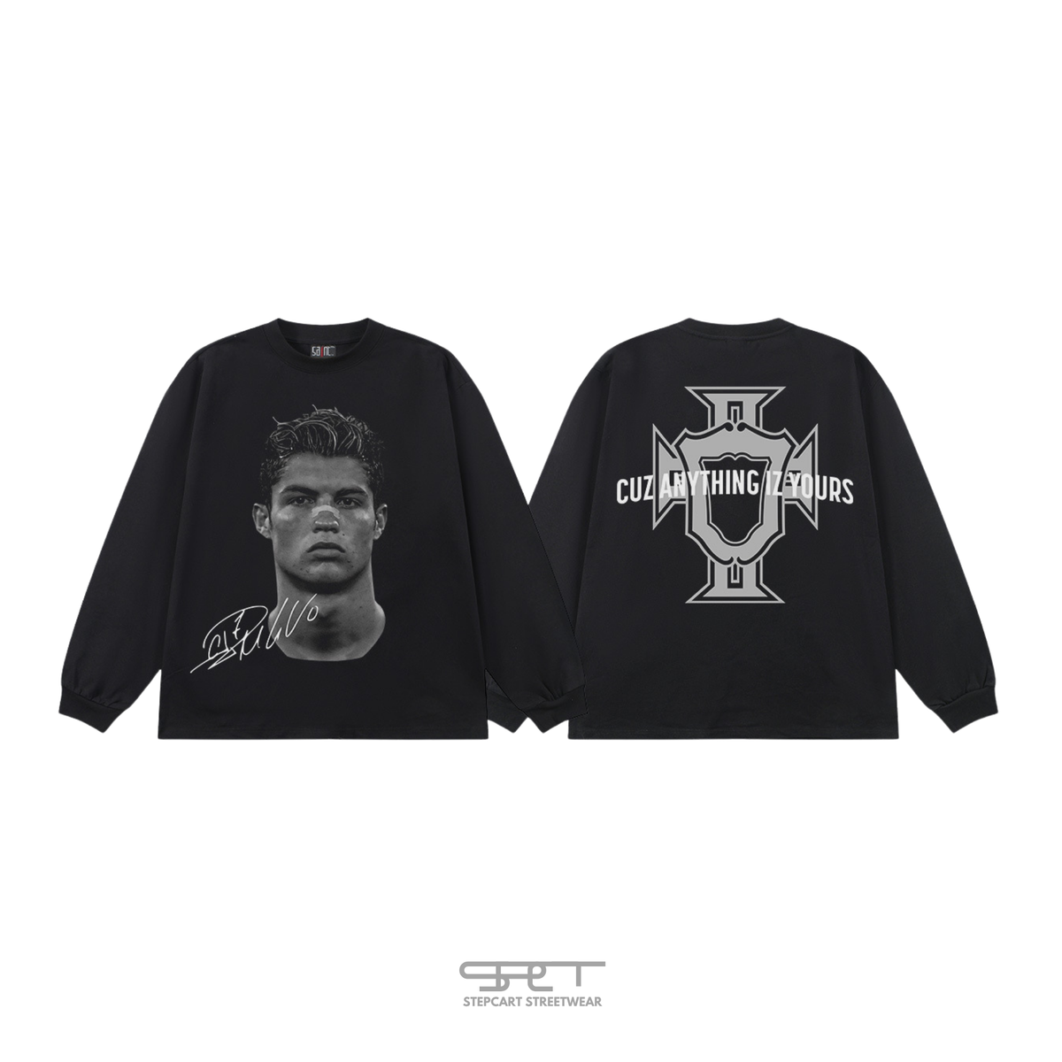 Ronaldo Oversized Sweatshirt – Longsleeve mit Face Print