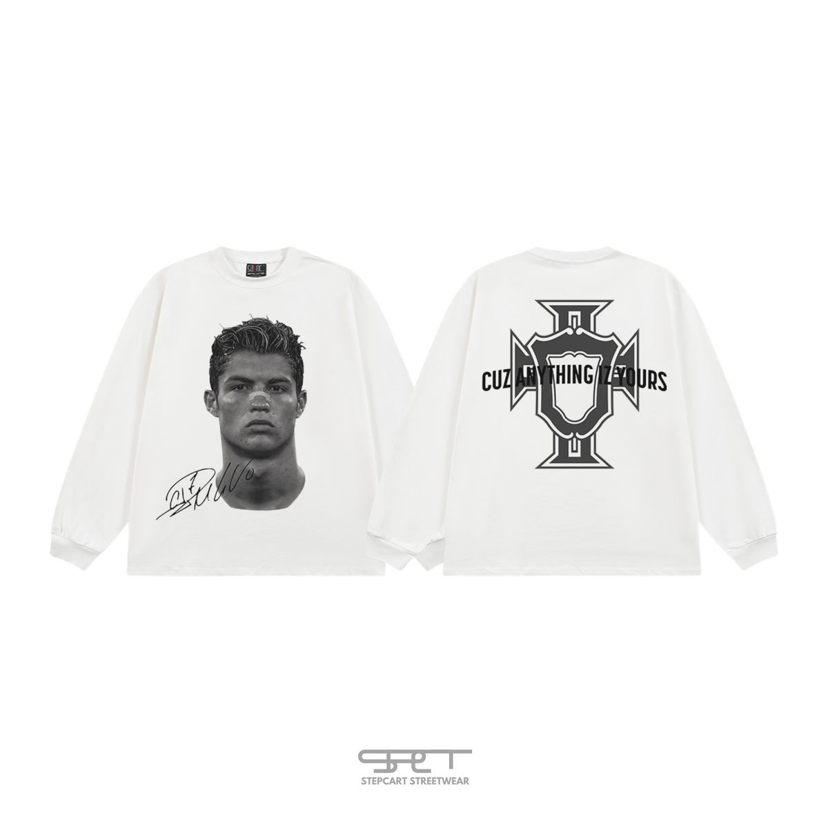 Ronaldo Oversized Sweatshirt – Longsleeve mit Face Print