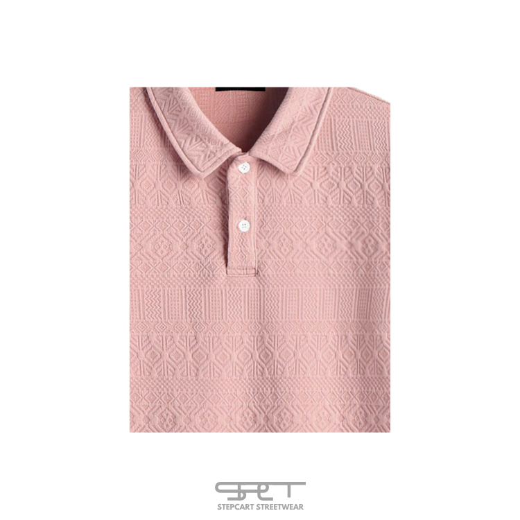 SPCT Polo Shirt mit gewebtem 3D-Muster