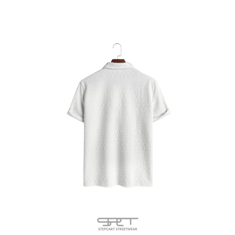 SPCT Polo Shirt mit gewebtem 3D-Muster
