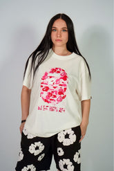 BY BATHING TEE - WHITE X PINK