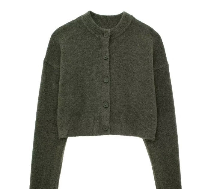 Soft Knit Cropped Cardigan – Cozy Fit in 4 Farben