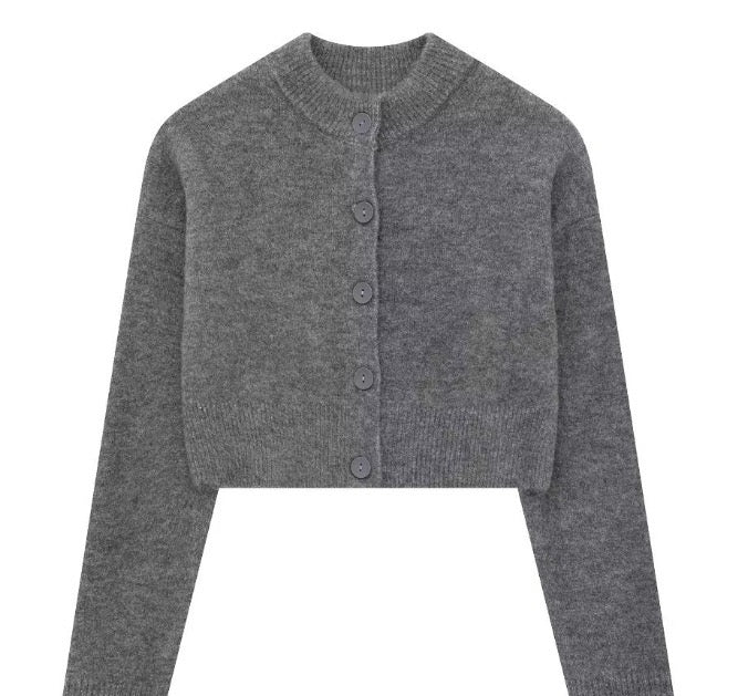 Soft Knit Cropped Cardigan – Cozy Fit in 4 Farben