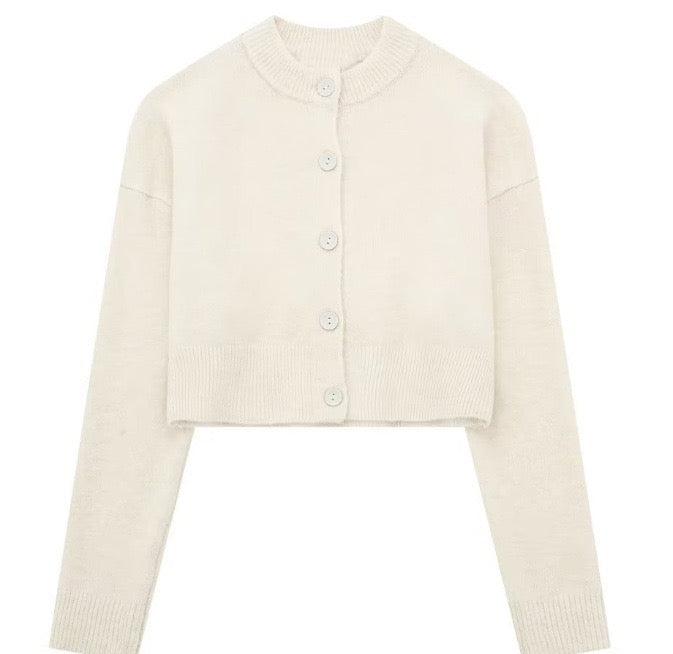 Soft Knit Cropped Cardigan – Cozy Fit in 4 Farben