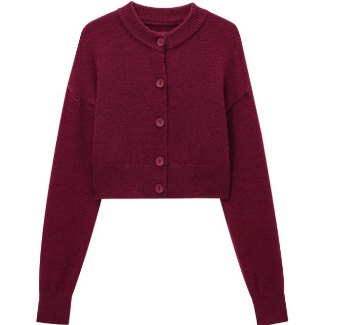 Soft Knit Cropped Cardigan – Cozy Fit in 4 Farben