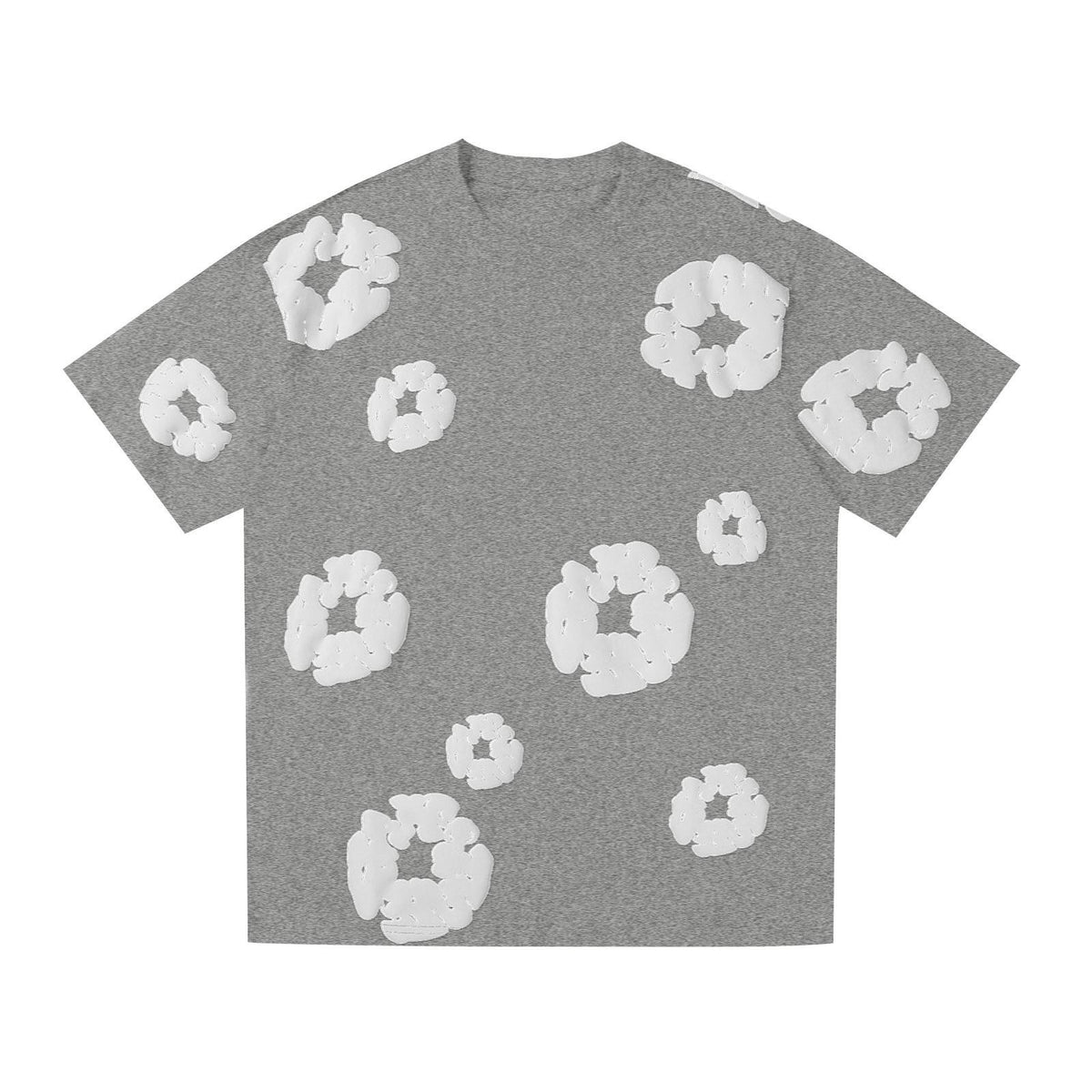 Blumenmuster T-Shirt  - 100% Cotton