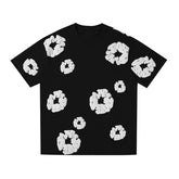 Floral Motif Streetwear Joggers - Floral Motif Joggers