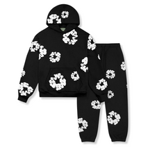 Floral motif streetwear jogging suit - floral motif tracksuit