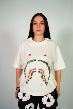 CAMO SHARK TEE - WHITE X CAMO
