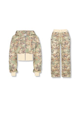 Zahide Tracksuit Camo Cropped-Set