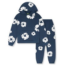 Floral motif streetwear jogging suit - floral motif tracksuit