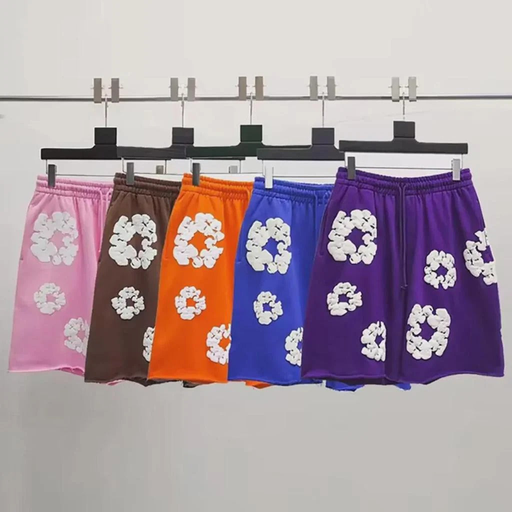 Blumenmuster Shorts  - 100% Cotton