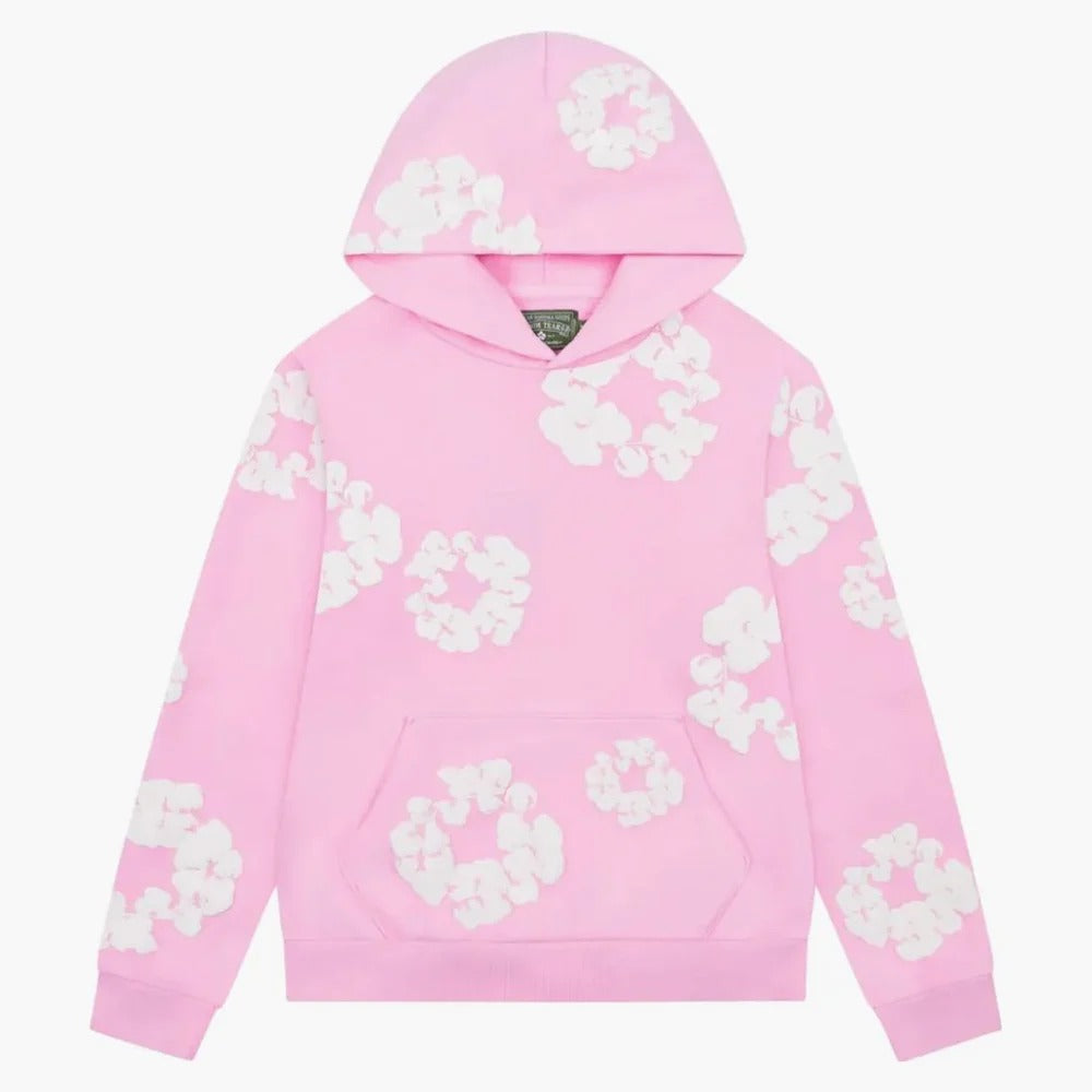 Blumenmuster Hoodie - 100% Cotton