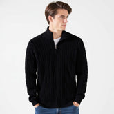 Herren-Strickpullover mit halbem Zipper