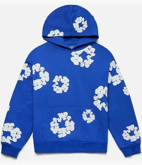 Blumenmuster Hoodie - 100% Cotton