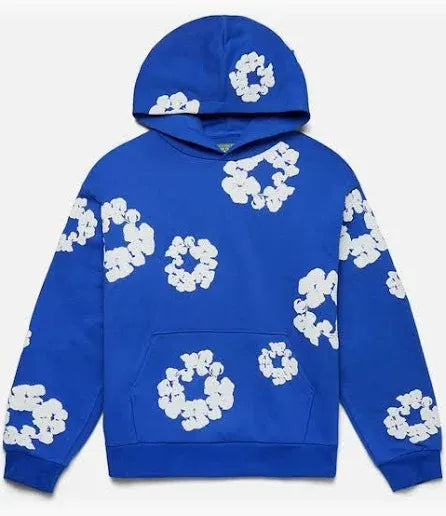 Blumenmuster Hoodie - 100% Cotton