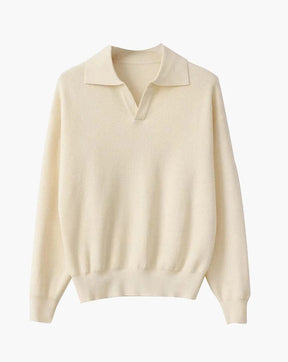 Strickpullover mit Polokragen