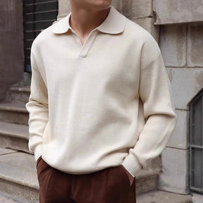 Strickpullover mit Polokragen