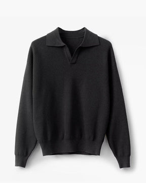 Strickpullover mit Polokragen